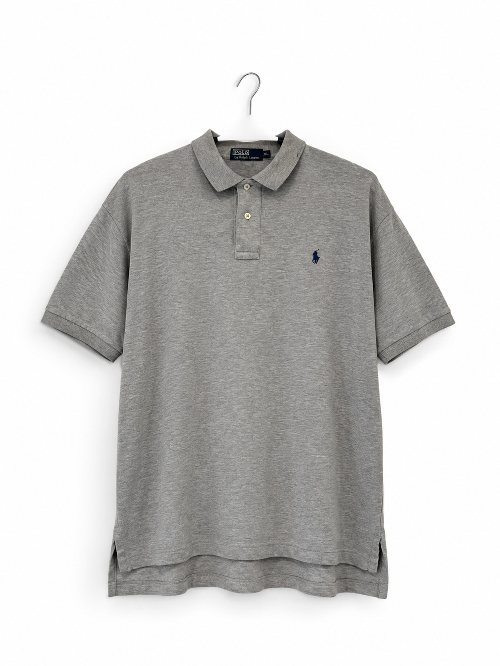 Polo Ralph Lauren Gray Short Sleeve Polo Shirt Men's XL Pony Logo 100% Cotton...